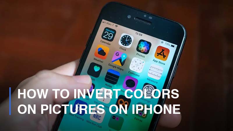 how to invert colors on a picture on iphone