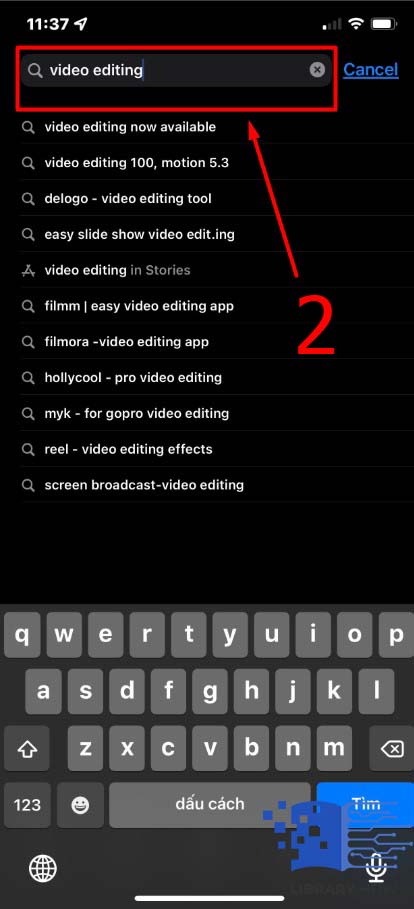 Download a “Video editing app - Step 2.2