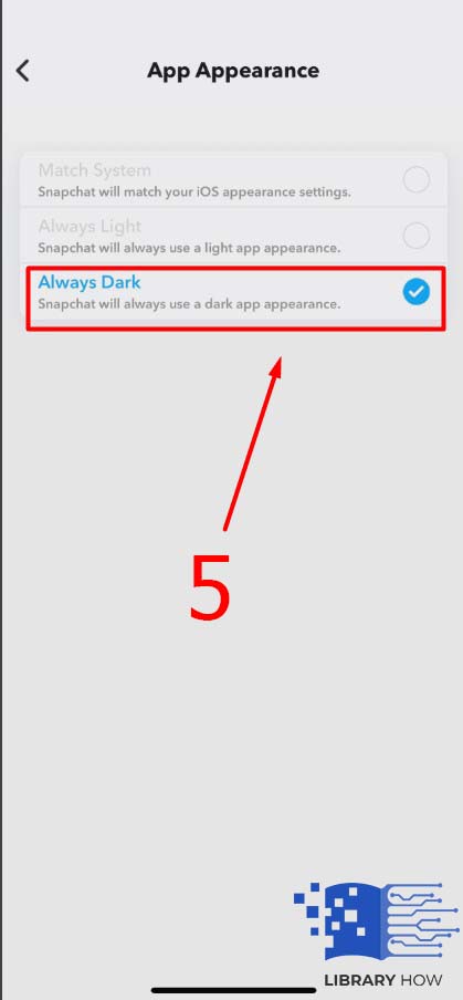 How to Make Your Snapchat Dark Mode on iPhone - Step 5