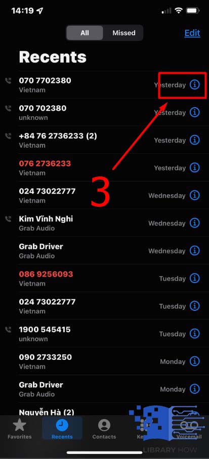 How to See iPhone Call History via Phone App - Step 3