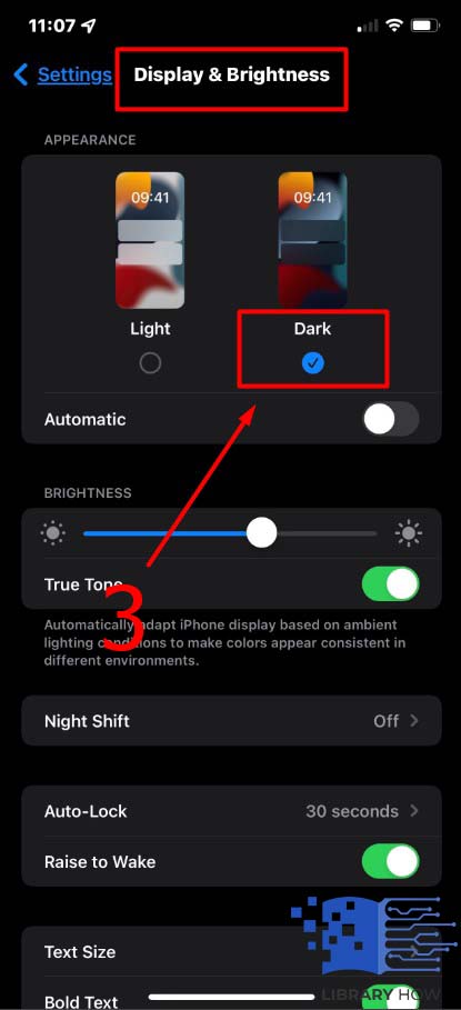 How to Use the Device’s Settings to Activate Dark Mode on TikTok - Step 3