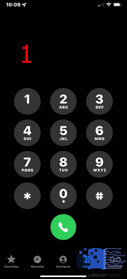 Launch the iPhones caller app - Step 1