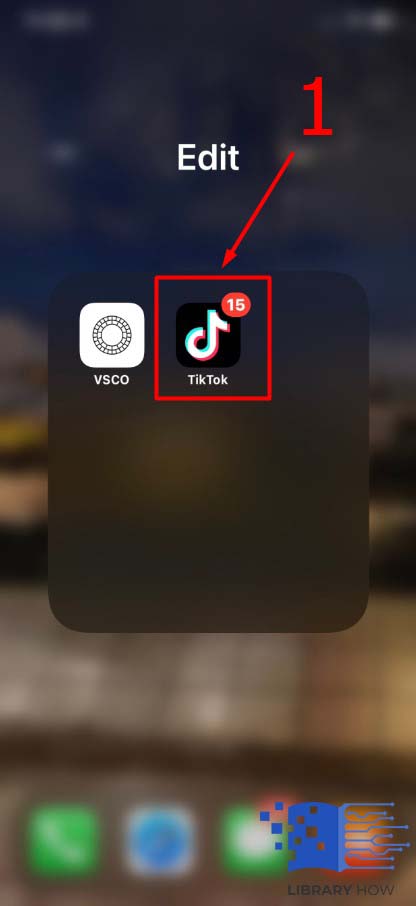 Open the TikTok app - Step 1.1