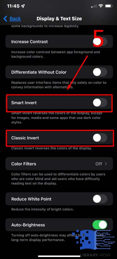 Scroll down to find Smart Invert or Classic Invert - Step 5