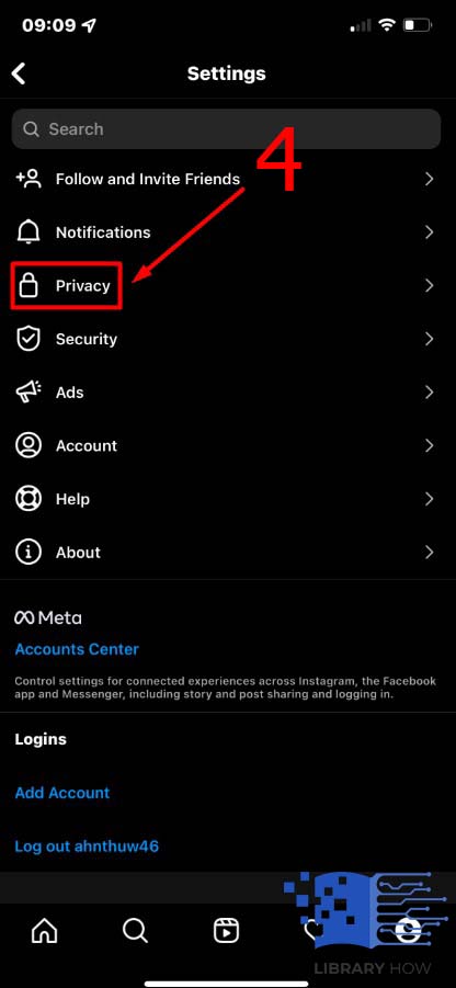 Setting - Privacy on Instagram 