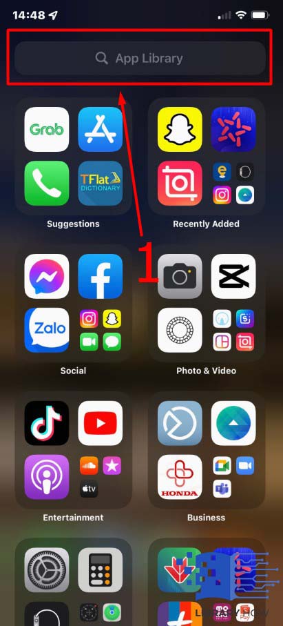 Swipe your iPhone's screen down to enable the search - Step 1