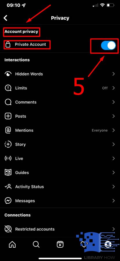 Switch to Private Account on Instagram 