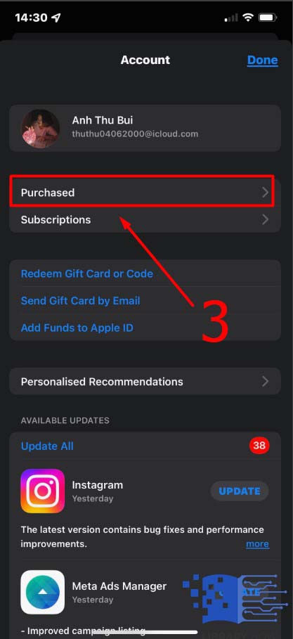 Then tap on Purchase - Step 3