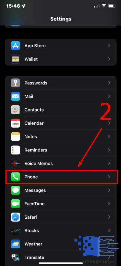 Go to Phone, then tap on Call Forwarding Under Calls settings - Step 2.1