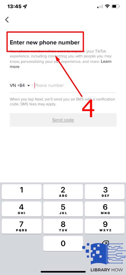 How to Change a Phone Number From TikTok - Step 4.1