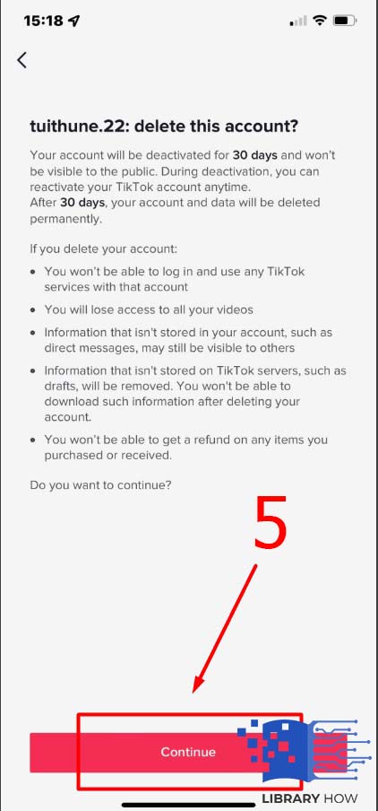 How to Remove a TikTok Account Without a Phone Number - Step 5