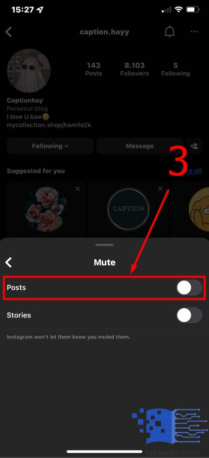 Mute Someone's Posts From Their Instagram Profiles - Step 3