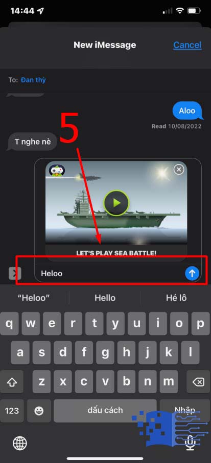 Playing Sea Battle with your Contacts - Step 5