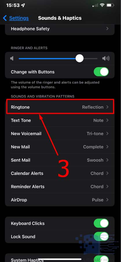 Select Ringtone, then Tone Store - Step 3