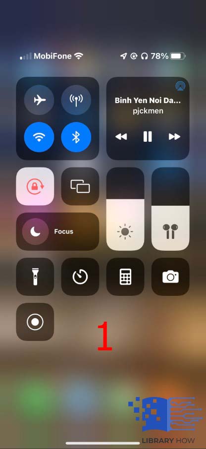 Swipe the iPhone's screen up from the bottom or swipe down from the top right corner - Step 1