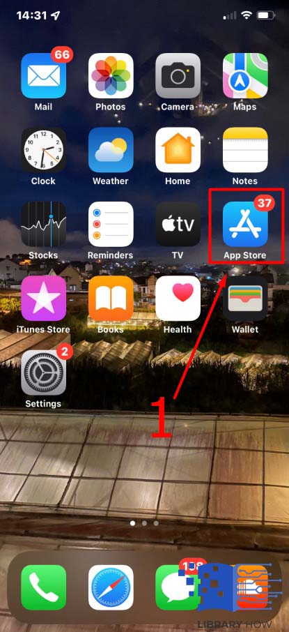 Tap on the App Store icon with the little banner above the keyboard to open the iMessage App Store in an overlay window - Step 1