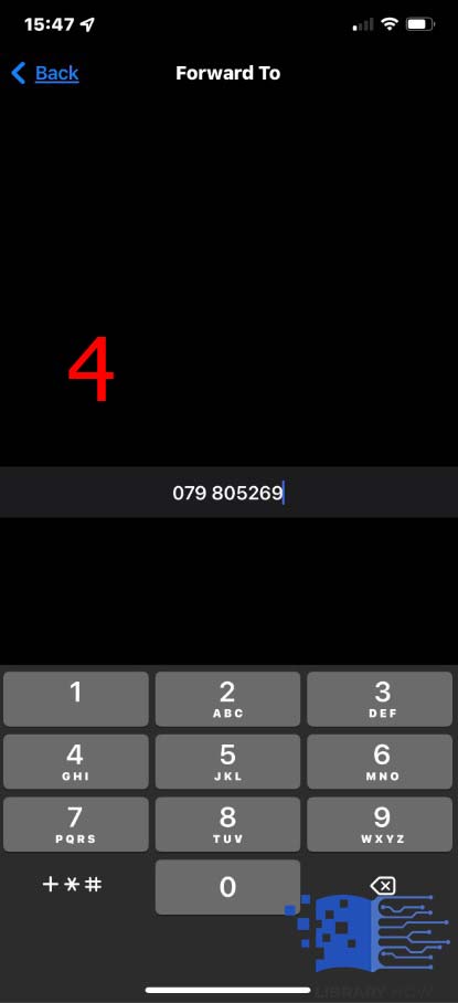 Use Call forwarding Feature - Step 4