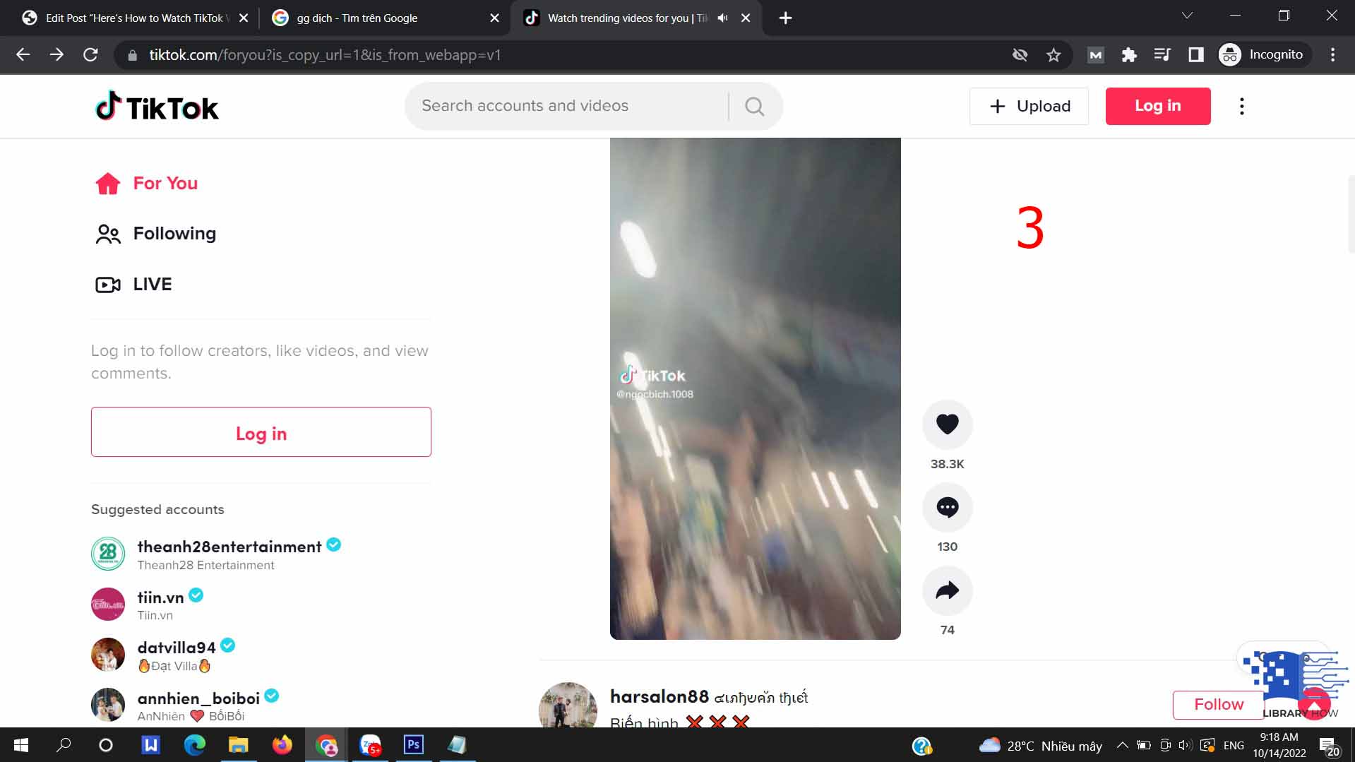 Watching TikTok Without an Account on Your Desktop - Step 3