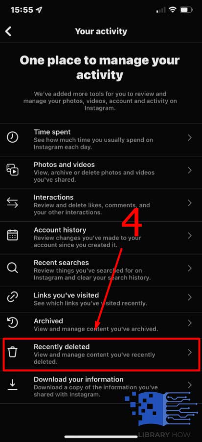 go back to your Profile - Proceed to Your Activity - Step 4