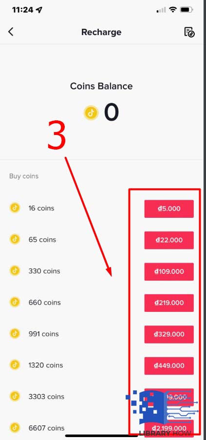 Choose the number of coins you want to purchase - Step 3