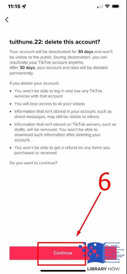 How to Deactivate TikTok Account from the App Itself - Step 6