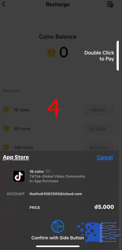 How to Purchase TikTok Coins - Step 4