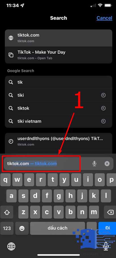 Open TikTok’s official website on your browser - Step 1