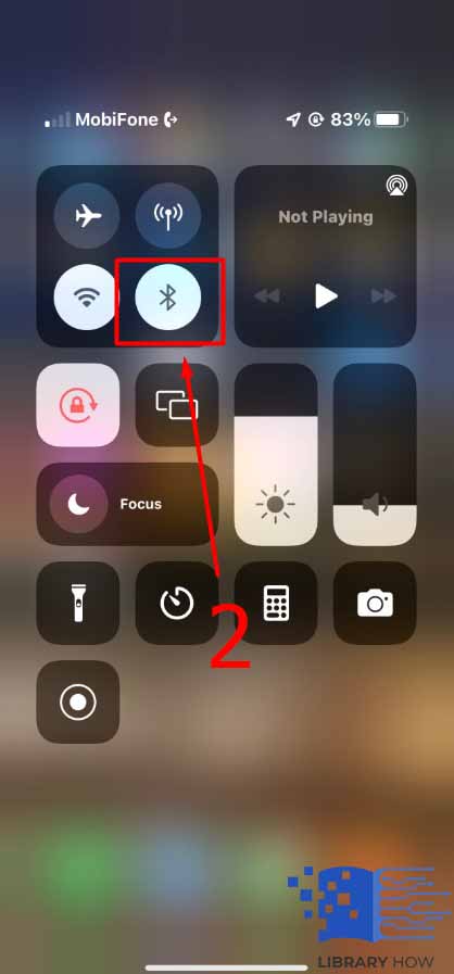 Then select on Bluetooth, and turn it off - Step 2