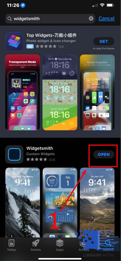  download and install Widgetsmith app on your phone - Step 1