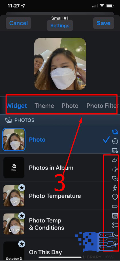 hit the widget and customize it - Step 3