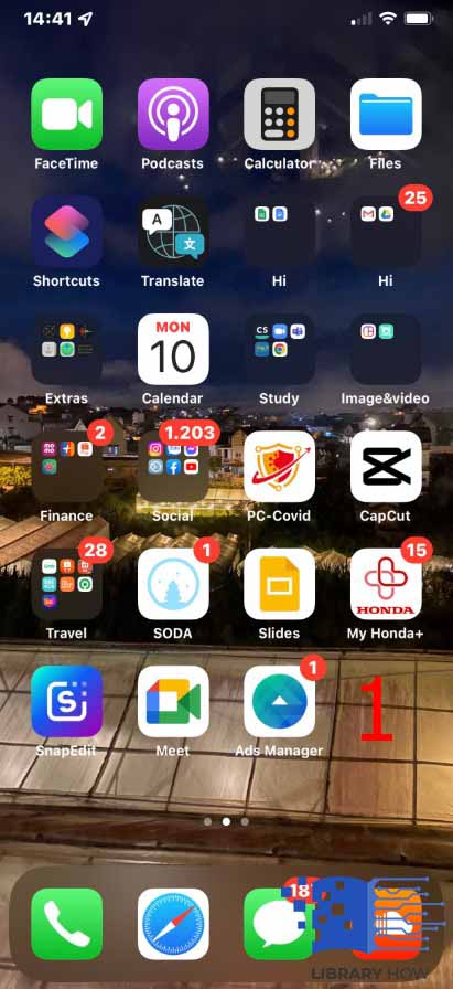 open your iPhone's home screen - Step 1